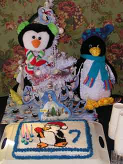Elly's Penguin Cake was a low cost alternative to an expensive and impersonal store bought cake.