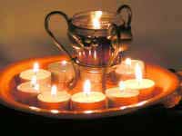 Candles created the atmosphere