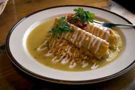Green chile is a good way to use leftovers.