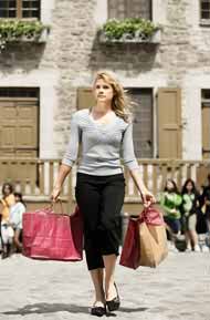 Woman with shopping bags