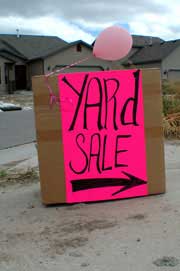 Yard Sales are great places to find great buys at cheap prices.