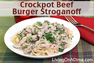 Crockpot Beef Burger Stroganoff Recipe