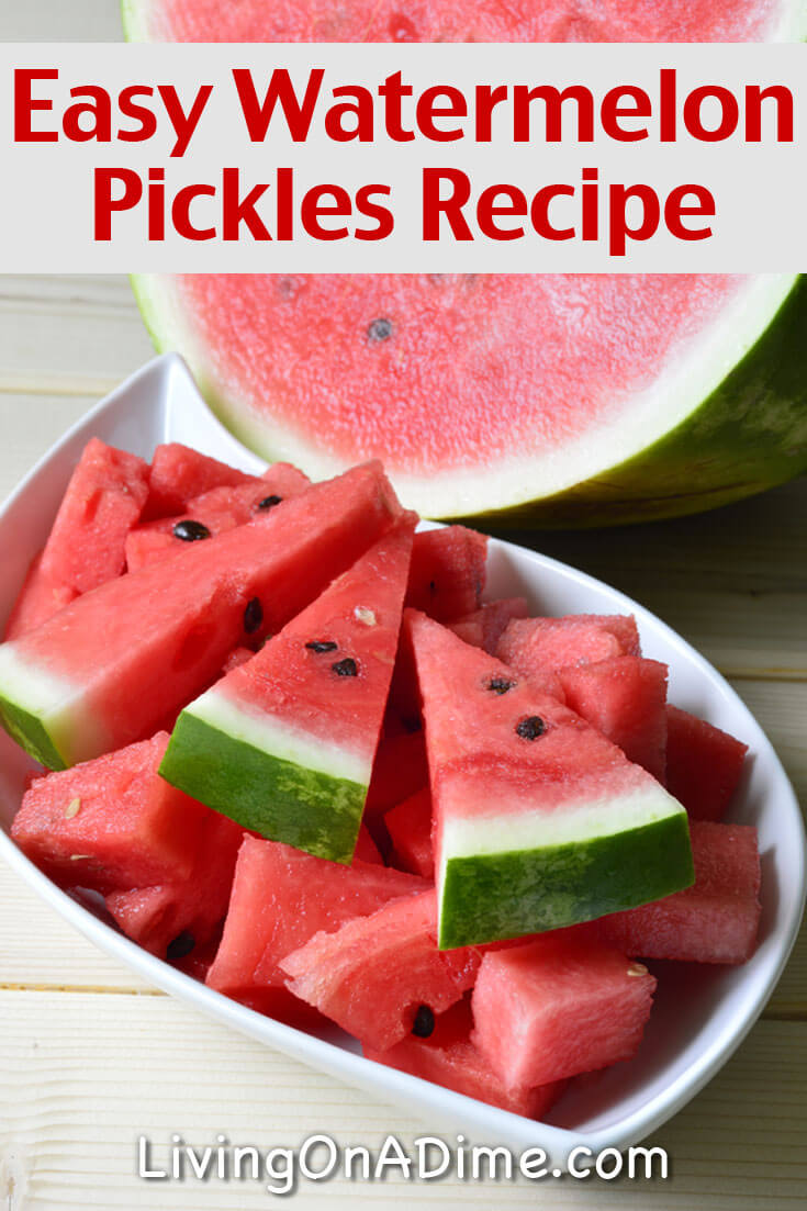 Easy Watermelon Pickles Recipe A tasty way to use watermelon rinds!