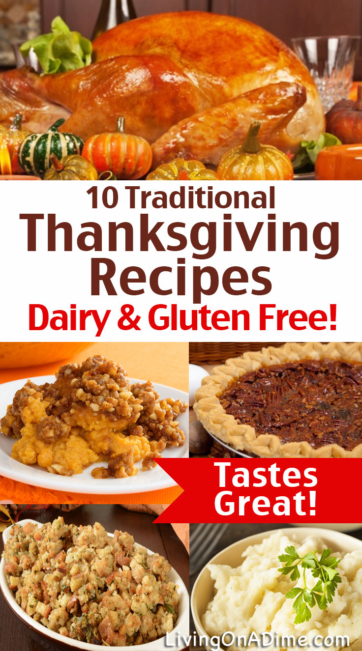 Here are a bunch of dairy free and gluten free Thanksgiving recipes for holiday favorites like roast turkey, sweet potato casserole, homemade stuffing, turkey gravy and homemade pies all in one place! Don't let your food sensitivity hold you back! Try these recipes and enjoy Thanksgiving without paying for it later!