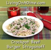 Crockpot Beef Burger Stroganoff