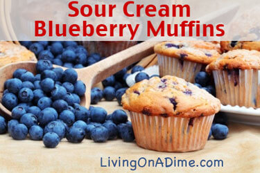 Sour Cream Blueberry Muffins Recipe