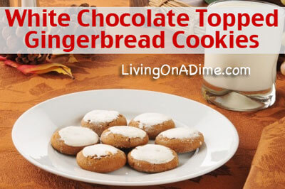 White Chocolate Topped Gingerbread Cookies
