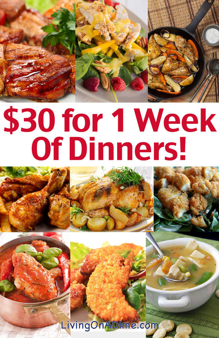Cheap Dinner Ideas - $30 for 1 Week of Family Dinners!