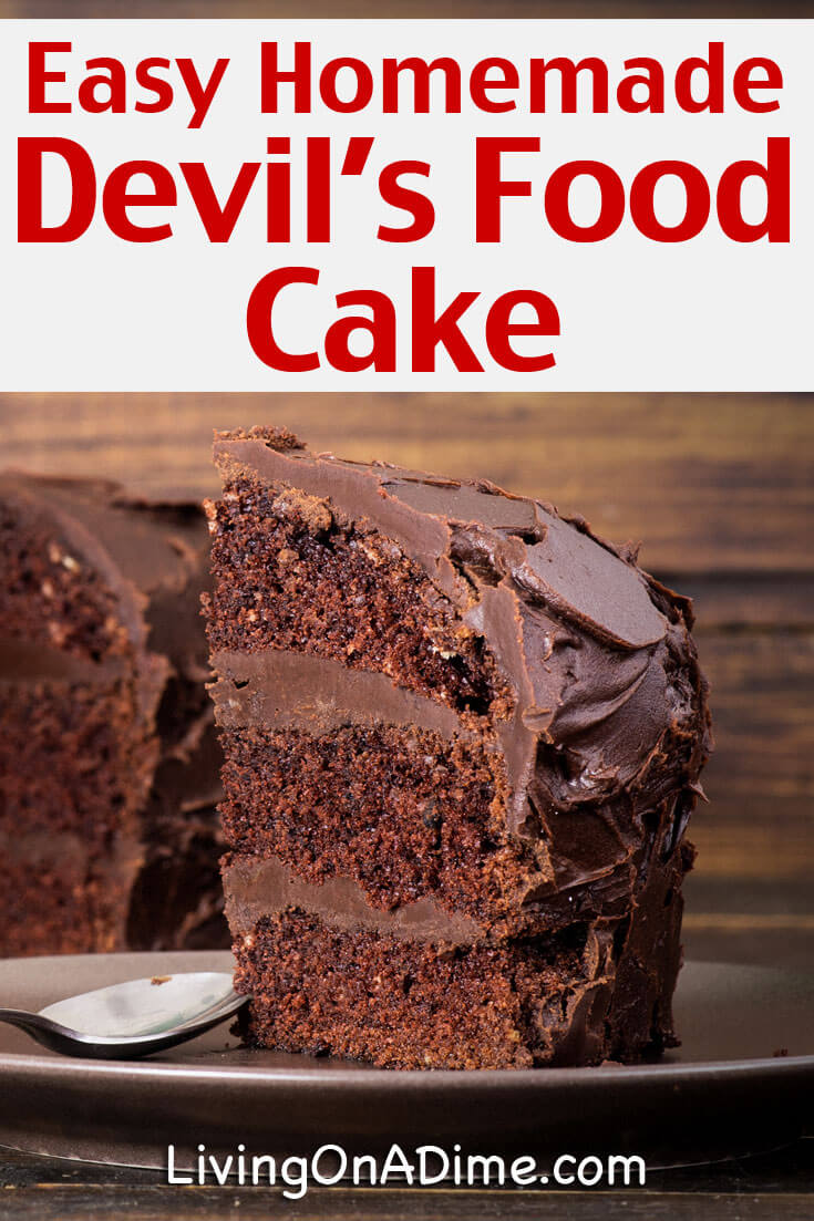 Easy Homemade Devil's Food Cake Recipe - Living on a Dime To Grow Rich