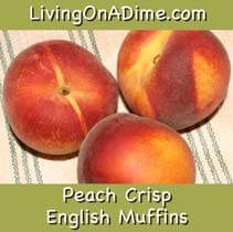 English Muffin Peach Crisp Recipe