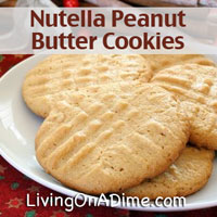 Nutella Filled Peanut Butter Cookies