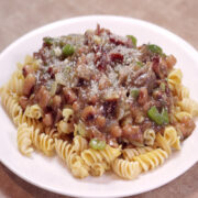 This delightful beef and bacon pasta recipe is a refreshing twist on typical beef dinners that is sure to satisfy your family's taste buds! If you're in search of something new to add to your go-to meals, this is a must-try. It makes a hearty and delicious comfort food meal that husbands and kids will love!