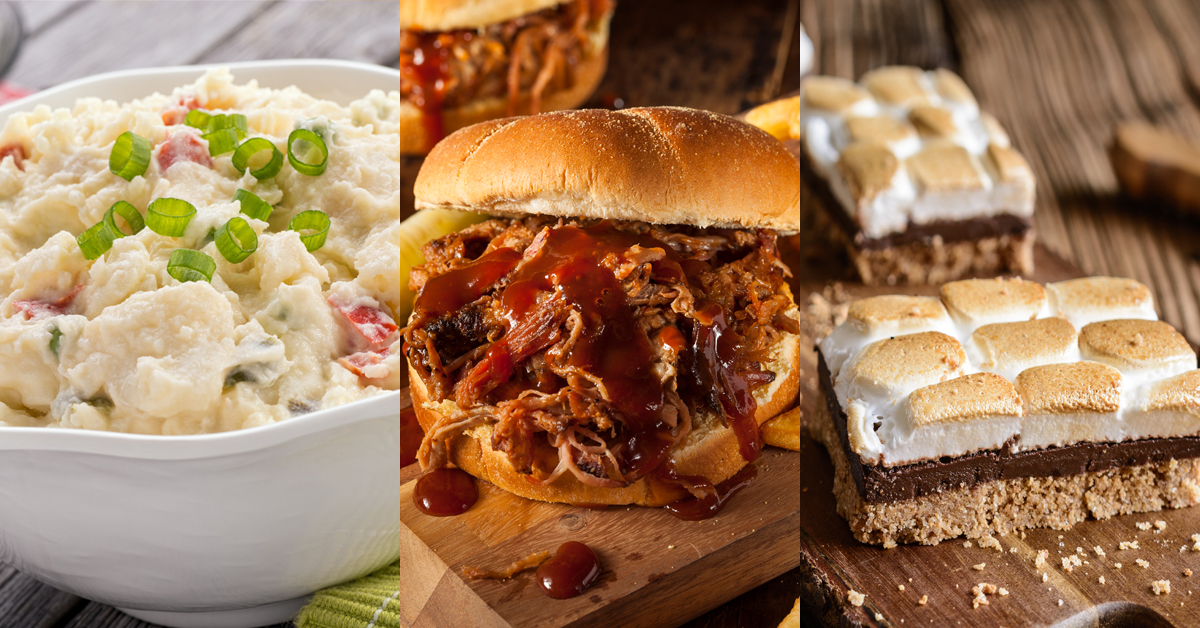 Barbecue Sandwiches Recipe, Potato Salad And S'Mores Bars!