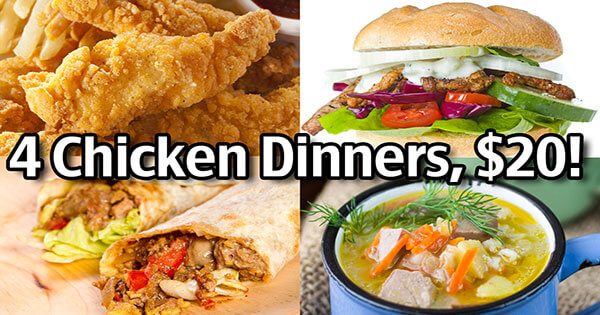 4 Chicken Dinners $20! Easy Chicken Recipes And Chicken Dinner Ideas!