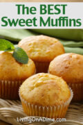 This best sweet muffins recipe makes moist, sweet and delicious muffins your family is sure to love! Perfect for breakfast or a yummy snack!